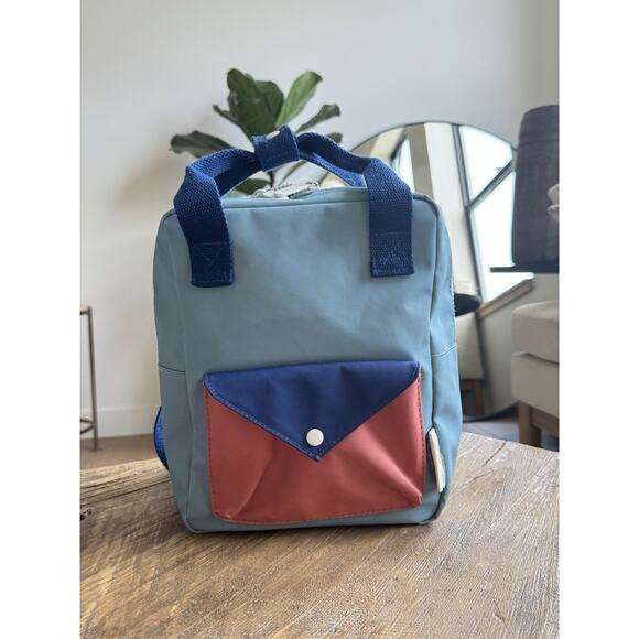 Sticky Lemon Small Envelope Backpack Kids Preschool Blue Boy Girl - Picture 1 of 12